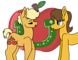 Size: 2700x2100 | Tagged: safe, artist:arrow-bow, applejack, caramel, g4, female, high res, male, ship:carajack, shipping, straight