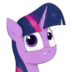 Size: 2577x2577 | Tagged: safe, artist:moonatik, twilight sparkle, alicorn, pony, g4, bust, female, happy, high res, looking at you, simple background, smiling, solo, transparent background, twilight sparkle (alicorn)