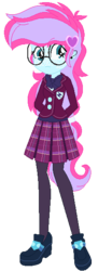 Size: 212x585 | Tagged: safe, artist:bezziie, oc, oc only, oc:strawberry pie, equestria girls, g4, clothes, crystal prep academy uniform, equestria girls-ified, glasses, school uniform, simple background, solo, transparent background