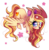 Size: 600x610 | Tagged: safe, artist:ipun, oc, oc only, oc:mimi, pegasus, pony, chibi, female, heart eyes, mare, simple background, solo, transparent background, watermark, wingding eyes