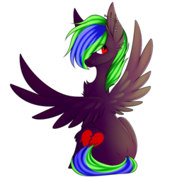 Size: 700x700 | Tagged: safe, artist:hyshyy, oc, oc only, oc:ari, pegasus, pony, female, mare, simple background, sitting, solo, transparent background