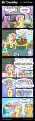 Size: 960x3300 | Tagged: safe, artist:pacificgreen, applejack, citrine spark, fire quacker, fluttershy, rainbow dash, sandbar, silverstream, twilight sparkle, violet twirl, alicorn, cheetah, pony, g4, non-compete clause, bribery, comic, friendship student, hilarious in hindsight, poker face, trophy, twilight sparkle (alicorn), we bought two cakes