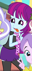 Size: 318x695 | Tagged: safe, screencap, diamond tiara, mystery mint, equestria girls, equestria girls specials, g4, my little pony equestria girls: better together, my little pony equestria girls: rollercoaster of friendship, background human, cropped, female, offscreen character