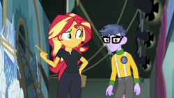 Size: 1920x1080 | Tagged: safe, microchips, sunset shimmer, all the world's off stage, equestria girls, equestria girls series, g4, all the world's off stage: micro chips