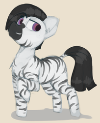 Size: 852x1042 | Tagged: safe, artist:marsminer, oc, oc only, oc:interloper, pony, zebra, male, raised hoof, solo, zebra oc