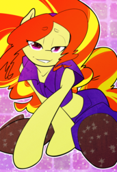 Size: 936x1368 | Tagged: safe, artist:graphic-lee, adagio dazzle, anthro, equestria girls, g4, clothes, female, lidded eyes, looking at you, solo
