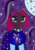 Size: 1000x1414 | Tagged: safe, artist:php185, derpibooru exclusive, fizzlepop berrytwist, tempest shadow, pony, unicorn, g4, broken horn, clothes, cute, dress, eye scar, female, full moon, gala dress, horn, mane, mare, moon, night, pretty pretty tempest, scar, solo, tempestbetes, tomboy taming