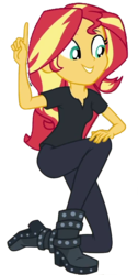 Size: 517x1029 | Tagged: safe, artist:php77, editor:php77, sunset shimmer, all the world's off stage, all the world's off stage: twilight sparkle, equestria girls, g4, my little pony equestria girls: better together, director shimmer, simple background, transparent background