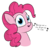 Size: 1939x1927 | Tagged: dead source, safe, artist:moonatik, pinkie pie, earth pony, pony, g4, bust, female, monty python, monty python's life of brian, music notes, positive ponies, simple background, singing, solo, song, song reference, transparent background, uplifting, vulgar description
