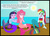 Size: 4027x2910 | Tagged: safe, artist:physicrodrigo, edit, editor:rmzero, part of a set, pinkie pie, rainbow dash, twilight sparkle, angler fish, mermaid, series:equestria mermaids, equestria girls, g4, boots, clothes, cloud, curse, cursed, dialogue, dress, gills, mermaidized, ocean, pail, part of a series, scales, shoes, species swap, text