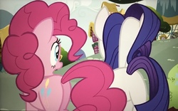 Size: 4032x2523 | Tagged: safe, screencap, pinkie pie, rarity, g4, putting your hoof down, butt, plot