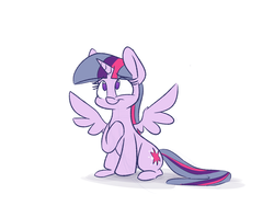 Size: 2000x1500 | Tagged: safe, artist:heir-of-rick, twilight sparkle, alicorn, pony, g4, colored sketch, cute, female, looking up, mare, simple background, sketch, smiling, solo, spread wings, twilight sparkle (alicorn), white background, wings