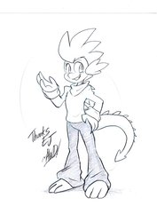 Size: 1024x1447 | Tagged: safe, artist:andrewdickman, spike, anthro, g4, clothes, grayscale, male, monochrome, signature, sketch, solo