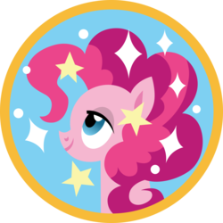Size: 3000x3000 | Tagged: safe, artist:cloudy glow, pinkie pie, earth pony, pony, g4, yakity-sax, bedroom eyes, bust, female, high res, lineless, looking up, mare, pinkie pie appreciation day, portrait, profile, smiling, solo, vector