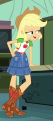 Size: 250x569 | Tagged: safe, screencap, applejack, equestria girls, g4, happily ever after party, happily ever after party: applejack, my little pony equestria girls: better together, cropped, female, geode of super strength, solo