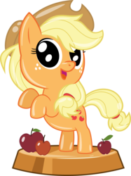 Size: 2404x3213 | Tagged: safe, artist:phucknuckl, budge studios, applejack, earth pony, pony, g4, my little pony pocket ponies, cowboy hat, cute, daaaaaaaaaaaw, female, freckles, hat, high res, jackabetes, mare, open mouth, simple background, solo, stetson, transparent background