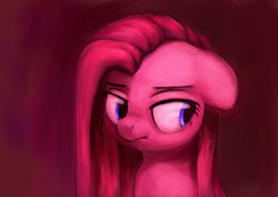 Size: 3507x2480 | Tagged: safe, artist:aemuhn, pinkie pie, earth pony, pony, g4, bust, cute, cuteamena, female, high res, lidded eyes, looking away, pinkamena diane pie, portrait, sad, solo