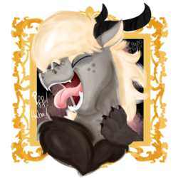 Size: 3000x3000 | Tagged: safe, artist:euspuche, oc, oc only, oc:jengibre, draconequus, bust, draconequus oc, high res, laughing, male, portrait, simple background, smiling, solo, tongue out, transparent background
