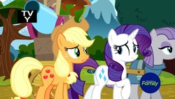 Size: 1920x1080 | Tagged: safe, screencap, applejack, maud pie, rarity, earth pony, pony, g4, yakity-sax, cart, party cannon