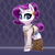 Size: 4000x4000 | Tagged: safe, artist:lilfunkman, rarity, pony, unicorn, g4, absurd resolution, alternate hairstyle, belt, boots, clothes, ear piercing, earring, female, jewelry, looking at you, mare, necklace, piercing, shoes, short tail, smiling, solo, starry eyes, sweater, wingding eyes