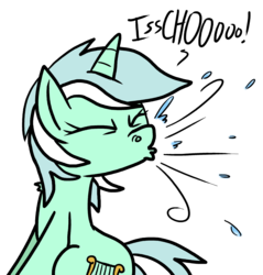 Size: 2822x2951 | Tagged: safe, lyra heartstrings, pony, unicorn, g4, female, fetish, high res, mare, simple background, sitting, sneeze cloud, sneezing, solo, spit, spitting, transparent background