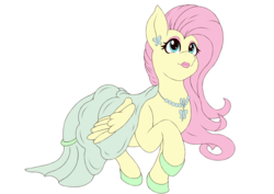 Size: 4093x2894 | Tagged: safe, artist:greed, fluttershy, g4, bride, clothes, colored, digital art, dress, happy, lipstick, makeup, smiling, wedding dress