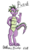 Size: 2251x3751 | Tagged: safe, artist:chiptunebrony, spike, semi-anthro, g4, barb, barbabetes, cute, date, high res, name, rule 63, rule63betes, signature, smiling, waving