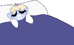 Size: 940x573 | Tagged: safe, artist:nootaz, oc, oc only, oc:nootaz, pony, animated, bed, frame by frame, simple background, sleeping, solo, transparent background