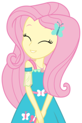 Size: 1975x2938 | Tagged: safe, artist:sketchmcreations, fluttershy, equestria girls, equestria girls series, g4, rollercoaster of friendship, spoiler:eqg series (season 2), clothes, cute, eyes closed, female, geode of fauna, happy, magical geodes, shyabetes, simple background, smiling, solo, transparent background, vector