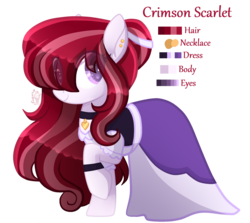 Size: 2169x1936 | Tagged: safe, artist:sugaryicecreammlp, oc, oc only, oc:crimson scarlet, earth pony, pony, clothes, dress, female, mare, reference sheet, simple background, solo, transparent background