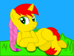 Size: 960x720 | Tagged: safe, artist:terminalhash, oc, oc only, oc:rouzfirecarrot, pony, draw me like one of your french girls, solo, vector