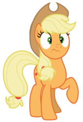 Size: 5303x7750 | Tagged: safe, artist:estories, applejack, earth pony, pony, g4, :s, absurd resolution, female, simple background, solo, transparent background, vector, wavy mouth