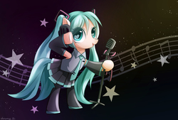Size: 2039x1378 | Tagged: safe, artist:jeremywithlove, earth pony, pony, female, hatsune miku, heart eyes, hilarious in hindsight, mare, microphone, ponified, singing, solo, vocaloid, wingding eyes