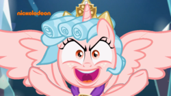 Size: 1280x721 | Tagged: safe, edit, edited screencap, screencap, cozy glow, alicorn, pony, g4, school raze, alicornified, bad end, cozy glow is best facemaker, cozycorn, crazy glow, female, filly, foal, hilarious in hindsight, insanity, nickelodeon, pure concentrated unfiltered evil of the utmost potency, pure unfiltered evil, race swap, spread wings, wings, xk-class end-of-the-world scenario
