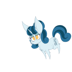 Size: 2000x2000 | Tagged: safe, artist:dragonpone, derpibooru exclusive, oc, oc only, oc:cerulean swirls, pony, unicorn, animated, blinking, cheek fluff, chest fluff, ear fluff, female, high res, lidded eyes, mare, simple background, solo, spinning, transparent background