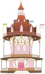 Size: 4678x7670 | Tagged: safe, artist:daafroman, g4, absurd resolution, building, no pony, ponyville, ponyville town hall, resource, simple background, town hall, transparent background, vector