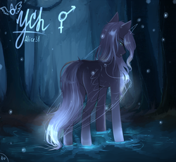 Size: 2500x2300 | Tagged: safe, artist:alicesmitt31, oc, oc only, pony, advertisement, auction, commission, digital art, female, high res, looking at you, looking back, looking back at you, mare, signature, solo, ych example, your character here