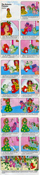 Size: 637x2783 | Tagged: safe, official comic, cloud dreamer, fiery, mirror mirror, prickles, steamer (g1), comic:my little pony (g1), g1, official, adventure, antagonist, autumn, autumn princess, comic, crying, dome, intruders, laughing, magic, melting, plastic, poetic justice, prisoner, quest, reflection, rescue, seasons, sidekick, summer, summer witch, the autumn princess, trespass
