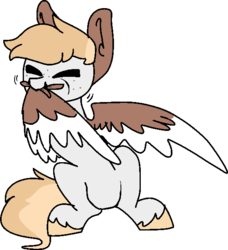 Size: 562x615 | Tagged: safe, artist:nootaz, oc, oc only, oc:wings, pony, preening, simple background, solo, transparent background