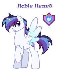 Size: 992x1172 | Tagged: safe, artist:hazardous-andy, oc, oc only, oc:noble heart, alicorn, pony, alicorn oc, base used, colored wings, gradient wings, male, offspring, parent:princess cadance, parent:shining armor, parents:shiningcadance, raised hoof, simple background, solo, stallion, transparent background
