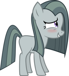 Size: 4080x4500 | Tagged: safe, artist:slb94, marble pie, earth pony, pony, g4, absurd resolution, blank flank, blushing, cute, female, filly, filly marble pie, marblebetes, nervous, shy, simple background, transparent background, vector, younger