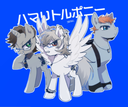 Size: 850x714 | Tagged: safe, artist:shion69, pony, hypnosis mic, japanese, ponified, title drop
