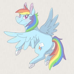 Size: 1080x1080 | Tagged: safe, artist:neothebean, rainbow dash, pony, g4, cute, female, simple background, solo