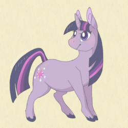 Size: 1080x1080 | Tagged: safe, artist:neothebean, twilight sparkle, pony, g4, cute, female, simple background, solo