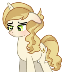 Size: 636x651 | Tagged: safe, artist:thatonefluffs, sweet biscuit, pony, unicorn, g4, female, floppy ears, mare, simple background, solo, transparent background