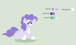 Size: 962x565 | Tagged: safe, artist:roseloverofpastels, oc, oc only, oc:amethyst pie, hybrid, magical lesbian spawn, male, offspring, parent:pinkie pie, parent:princess skystar, parents:skypie, prone, reference sheet, simple background, solo