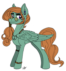 Size: 3976x4244 | Tagged: safe, artist:celestial-rainstorm, oc, oc only, oc:mellow vibes, pegasus, pony, concave belly, glasses, hippie, male, offspring, parent:tree hugger, parent:zephyr breeze, parents:zephyrhugger, simple background, solo, stallion, sternocleidomastoid, thin, white background
