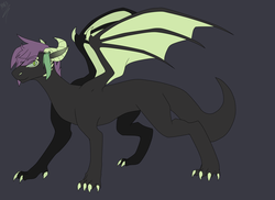 Size: 2320x1688 | Tagged: safe, artist:moonakart13, artist:moonaknight13, oc, dragon, claws, dragonsona, floppy ears, horns, wings