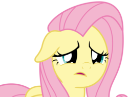 Size: 4369x3325 | Tagged: safe, artist:sketchmcreations, fluttershy, pony, g4, yakity-sax, floppy ears, open mouth, sad, simple background, solo, transparent background, vector