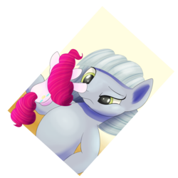 Size: 2200x2200 | Tagged: safe, artist:huffy26, limestone pie, pinkie pie, earth pony, pony, g4, atg 2018, boop, high res, newbie artist training grounds, simple background, transparent background, wat
